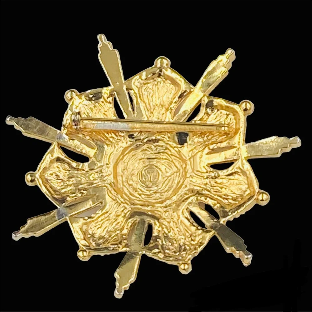 Stunning St. John Enamel Maltese Cross Brooch